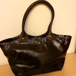Coach Patent leather brown shoulder bag